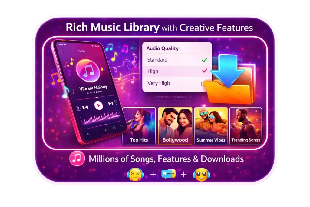 Rich Music Library with Creative Features